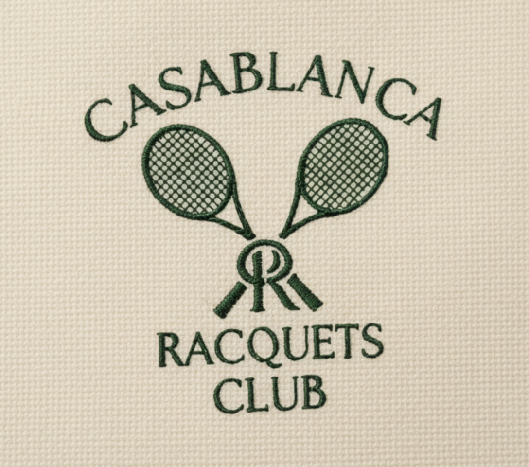 Casablanca Racquets Club Heritage Cabas — premium lifestyle tote bag for everyday use, tennis and pickleball courts.