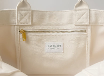 Casablanca Racquets Club Heritage Cabas — premium lifestyle tote bag for everyday use, tennis and pickleball courts.